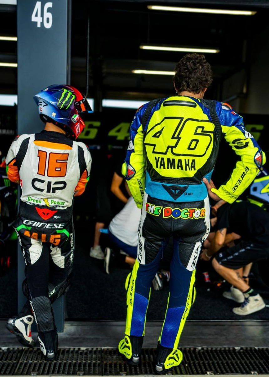 Valentino Rossi attended Luca Marini’s wedding photos then got back on a bike